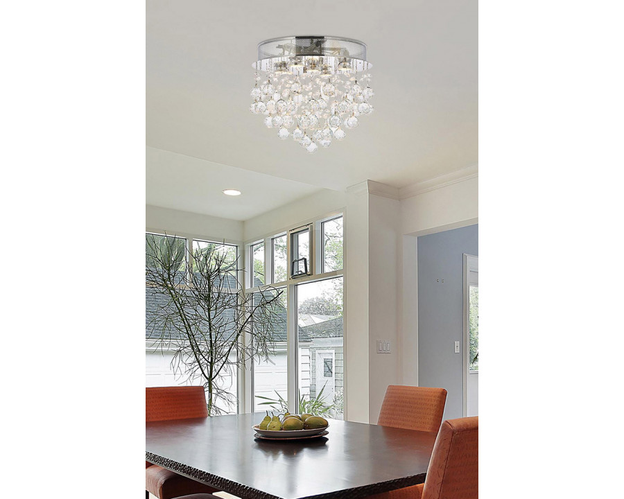 Elegant Flush Mount Light - Chrome, L 16" (V2006F16C-RC)