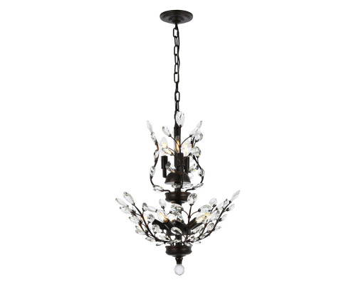 Elegant Chandelier - Dark Bronze, L 21" (V2011D21DB-RC)