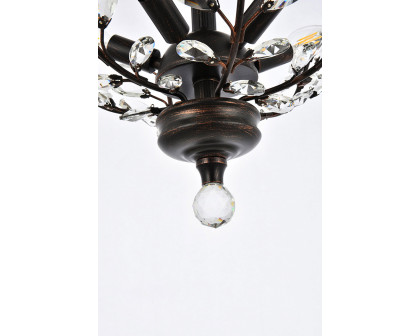 Elegant Chandelier - Dark Bronze, L 21" (V2011D21DB-RC)