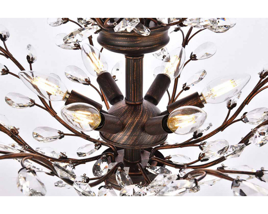 Elegant Chandelier - Dark Bronze, L 27" (V2011D27DB-RC)