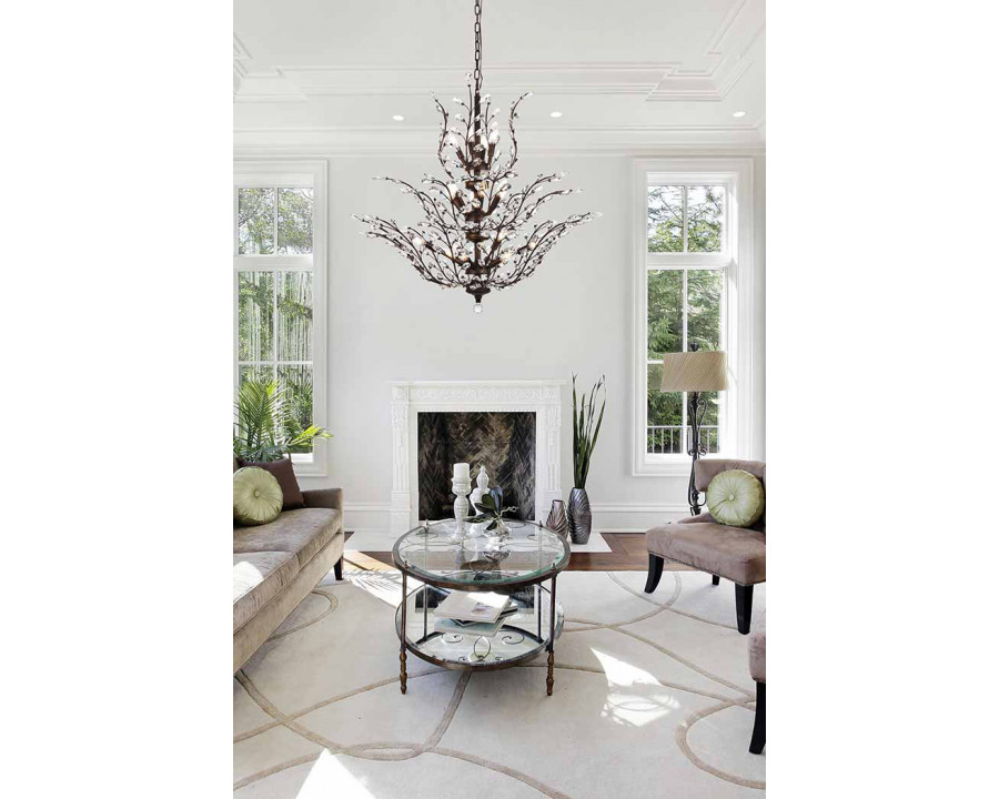 Elegant Chandelier - Dark Bronze, L 41" (V2011G41DB-RC)