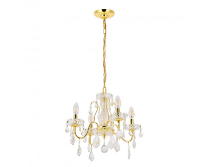 Elegant Pendant Light - Gold, L 17" (V2015D17G-RC)