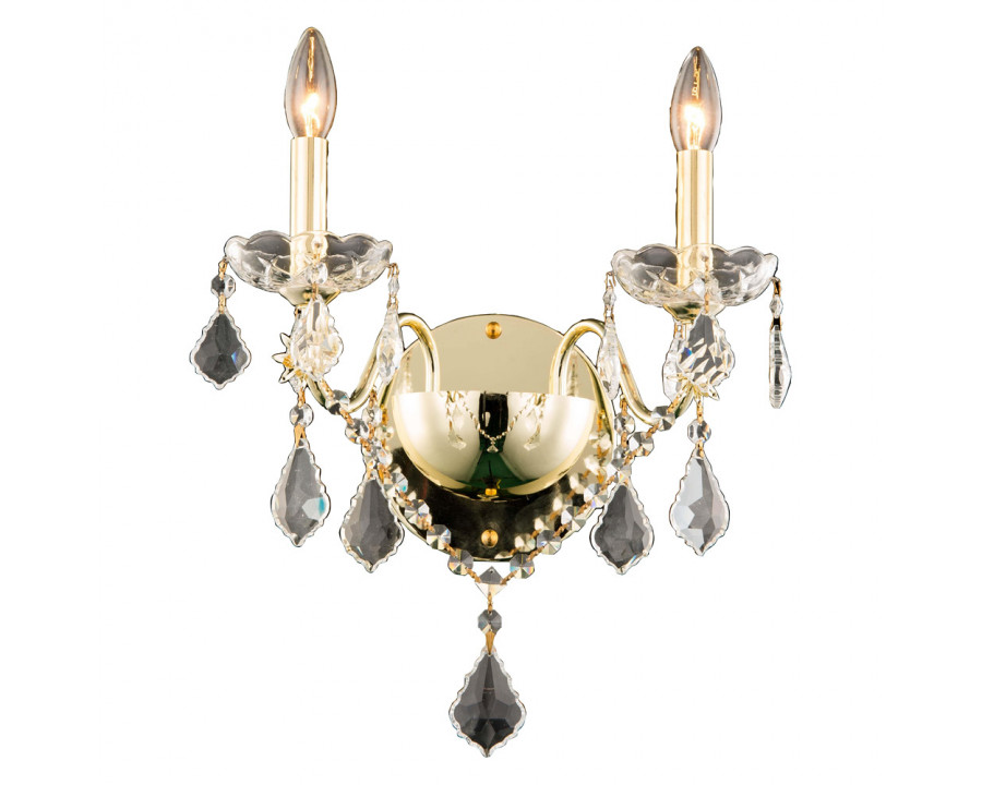 Elegant Wall Sconce - Gold, H 15" (V2015W2G-RC)