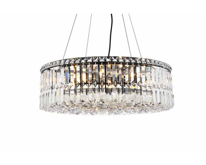 Elegant Chandelier - Black, L 24" (V2030D24BK-RC)