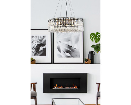 Elegant Chandelier - Black, L 24" (V2030D24BK-RC)