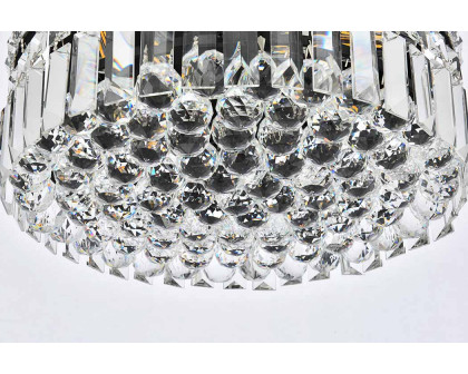 Elegant Flush Mount Light - Black, L 14" (V2030F14BK-RC)