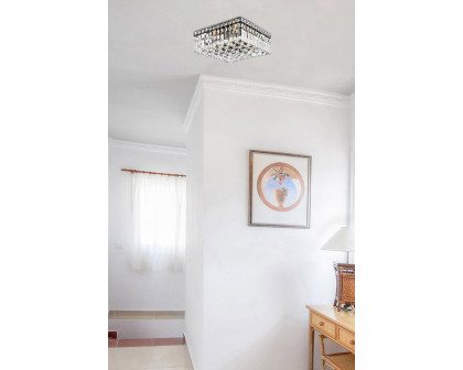 Elegant Flush Mount Light - Black, L 12" (V2032F12BK-RC)