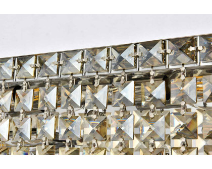 Elegant Wall Sconce - Chrome/Golden Teak, L 30" (V2032W30C-GT-RC)