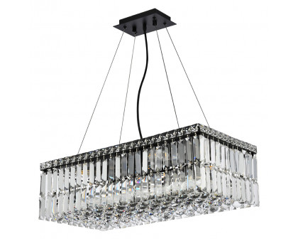 Elegant Chandelier - Black, L 12" (V2034D24BK-RC)