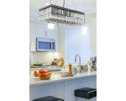 Elegant Chandelier - Black, L 12" (V2034D24BK-RC)