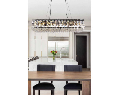 Elegant Chandelier - Black, L 18" (V2034D36BK-RC)