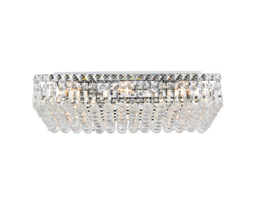 Elegant Flush Mount Light - Chrome, L 12" (V2034F24C-RC)