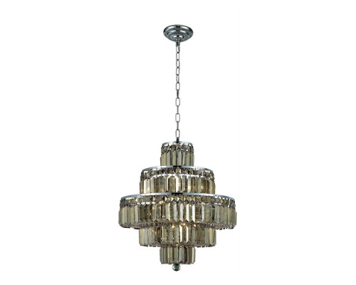 Elegant Chandelier - Chrome/Golden Teak, L 20" (V2038D20C-GT-RC)