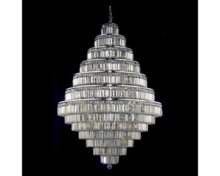 Elegant Chandelier - Chrome/Golden Teak, L 42" (V2038G42C-GT-RC)