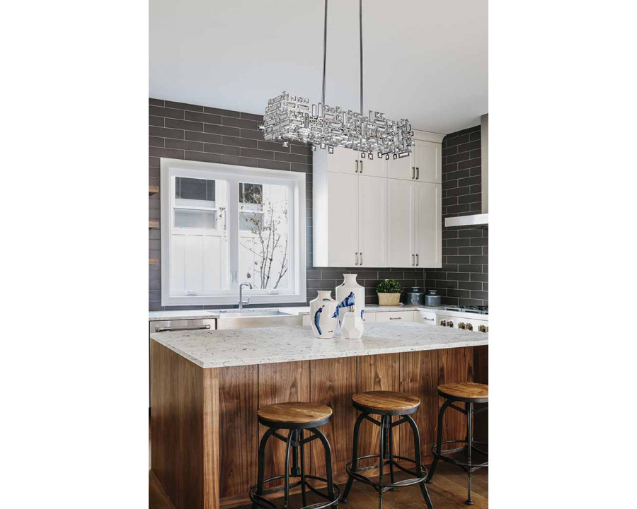 Elegant Pendant Light - Chrome, L 11" (V2100D35C-RC)