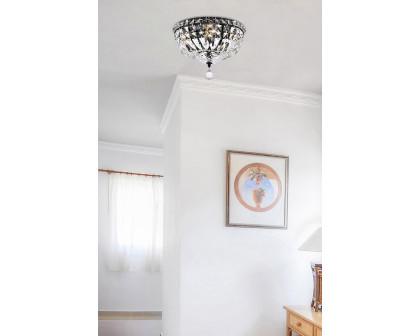 Elegant Flush Mount Light - Black, L 12" (V2528F12BK-RC)