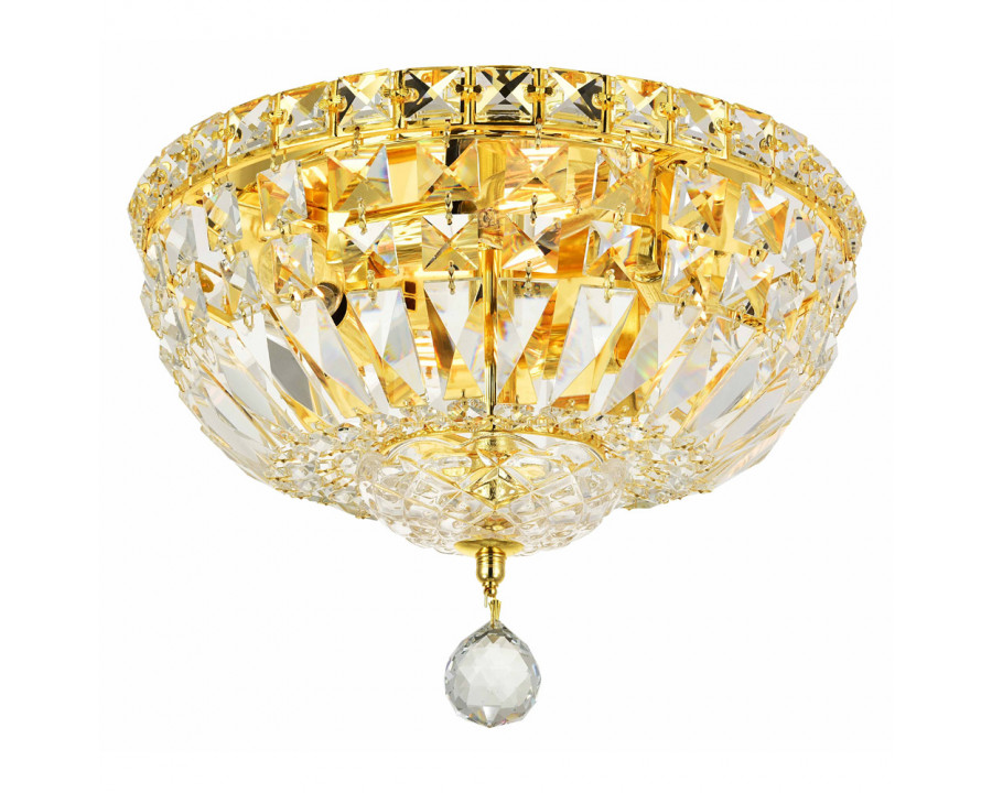 Elegant Flush Mount Light - Gold, L 12" (V2528F12G-RC)