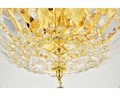 Elegant Flush Mount Light - Gold, L 12" (V2528F12G-RC)