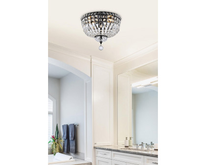 Elegant Flush Mount Light - Black, L 14" (V2528F14BK-RC)