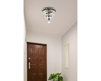 Elegant Flush Mount Light - Black, L 8" (V2528F8BK-RC)