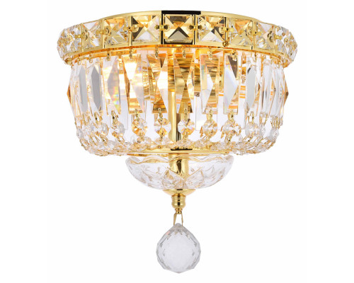 Elegant Flush Mount Light - Gold/EC, L 8" (V2528F8G-EC)