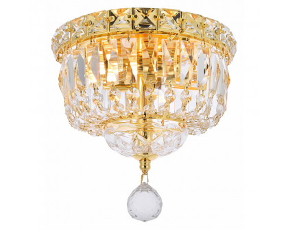 Elegant Flush Mount Light - Gold/EC, L 8" (V2528F8G-EC)