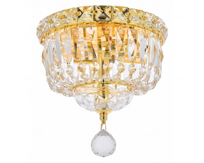 Elegant Flush Mount Light - Gold/EC, L 8" (V2528F8G-EC)