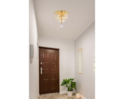 Elegant Flush Mount Light - Gold/EC, L 8" (V2528F8G-EC)