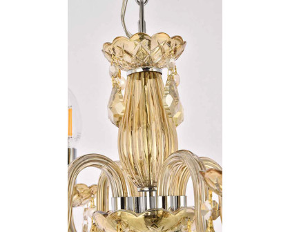 Elegant Pendant Light - Golden Teak (V7804D15GT-GT-RC)