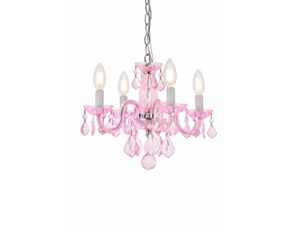 Elegant Pendant Light - Pink/Rosaline (V7804D15PK-RO-RC)