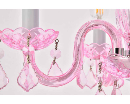 Elegant Pendant Light - Pink/Rosaline (V7804D15PK-RO-RC)