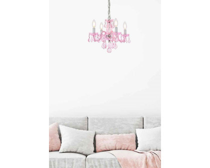 Elegant Pendant Light - Pink/Rosaline (V7804D15PK-RO-RC)