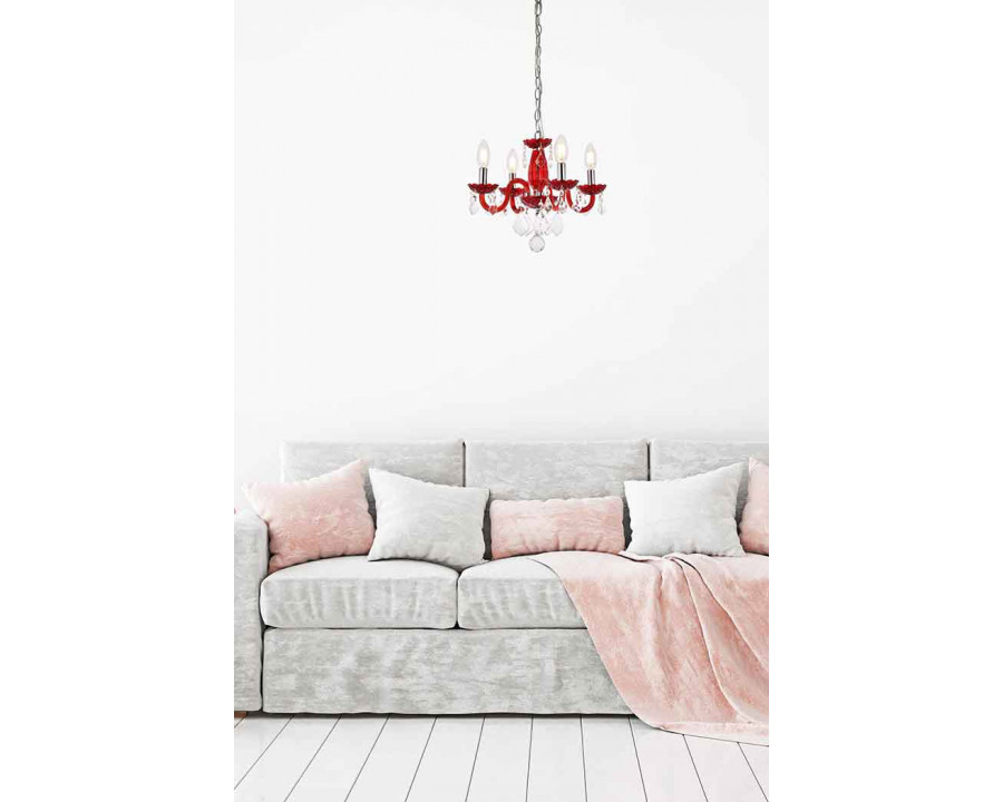 Elegant Pendant Light - Red (V7804D15RD-RC)