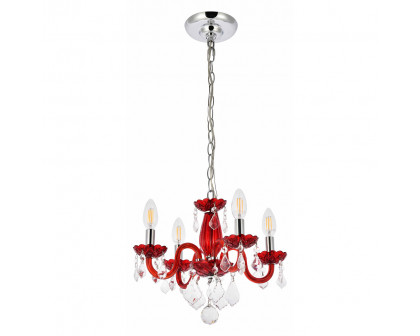 Elegant Pendant Light - Red (V7804D15RD-RC)