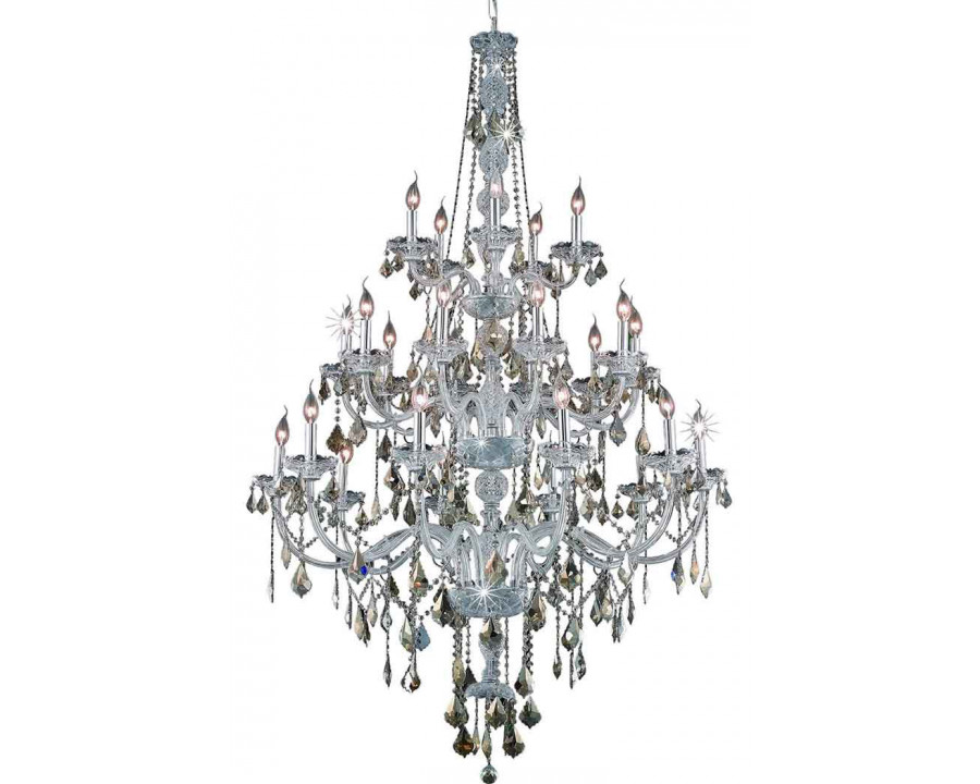 Elegant Chandelier - Chrome/Golden Teak (V7825G43C-GT-RC)