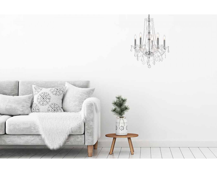 Elegant Chandelier - Chrome, L 21" (V7855D21C-RC)