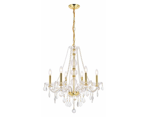 Elegant Chandelier - Gold, L 24" (V7856D24G-RC)