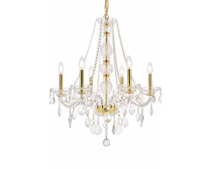 Elegant Chandelier - Gold, L 24" (V7856D24G-RC)