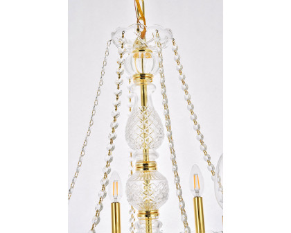 Elegant Chandelier - Gold, L 24" (V7856D24G-RC)