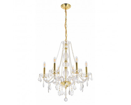 Elegant Chandelier - Gold, L 24" (V7856D24G-RC)