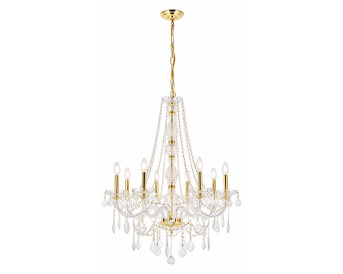 Elegant Chandelier - Gold, L 28" (V7858D28G-RC)