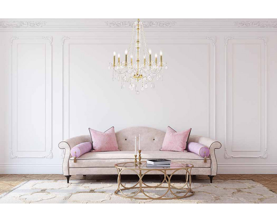 Elegant Chandelier - Gold, L 28" (V7858D28G-RC)