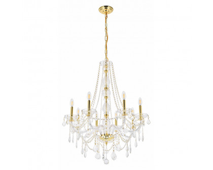 Elegant Chandelier - Gold, L 28" (V7858D28G-RC)