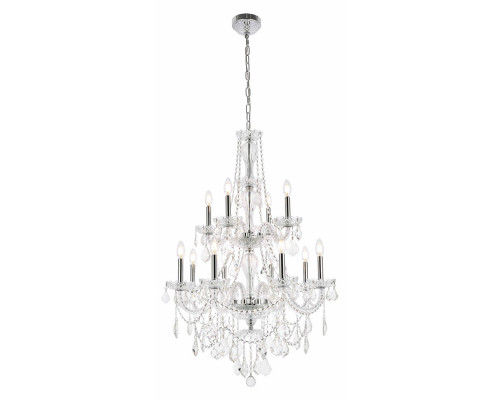 Elegant Chandelier - Chrome, L 28" (V7890D28C-RC)