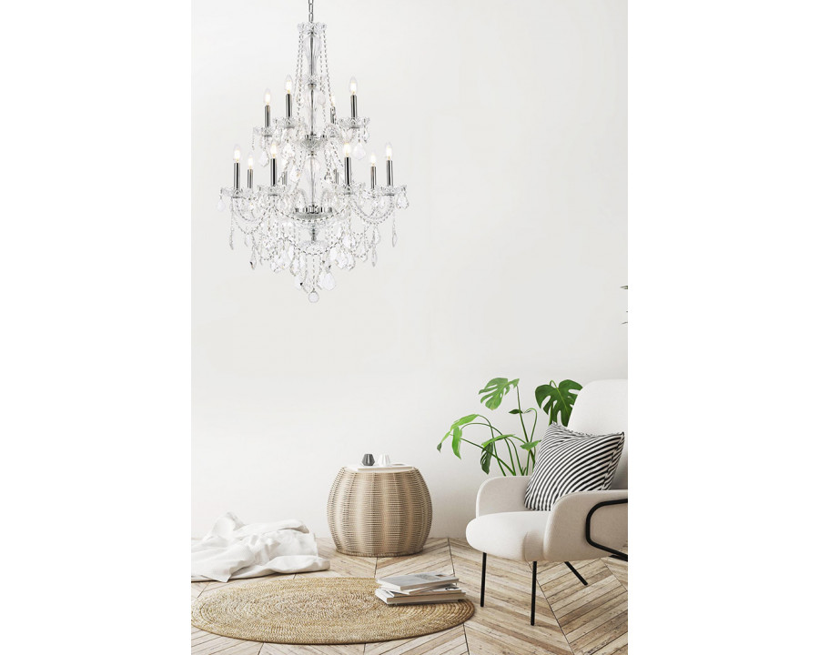 Elegant Chandelier - Chrome, L 28" (V7890D28C-RC)