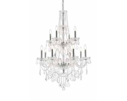 Elegant Chandelier - Chrome, L 28" (V7890D28C-RC)