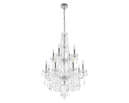 Elegant Chandelier - Chrome, L 28" (V7890D28C-RC)