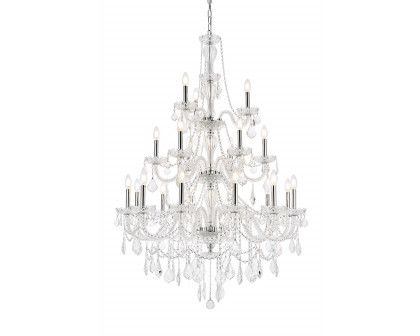 Elegant Chandelier - Chrome, L 38" (V7890G38C-RC)