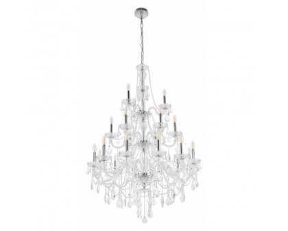 Elegant Chandelier - Chrome, L 38" (V7890G38C-RC)