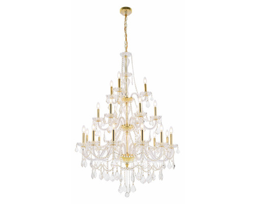 Elegant Chandelier - Gold, L 38" (V7890G38G-RC)